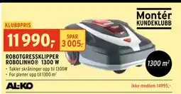 Montér ROBOTGRESSKLIPPER ROBOLINHO 1300 W tilbud