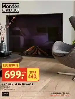 Montér VINYLGULV LYS EIK FREMONT 82 tilbud