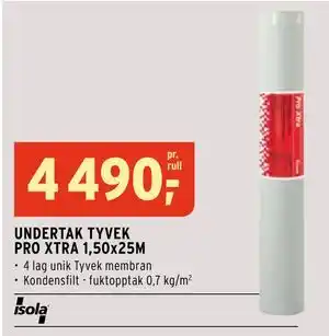 Montér UNDERTAK TYVEK PRO XTRA 1,50x25M tilbud