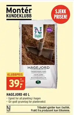 Montér HAGEJORD 40 L tilbud