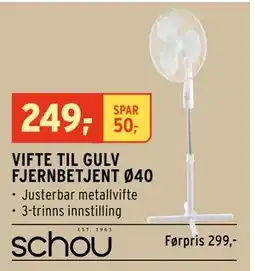 Montér VIFTE TIL GULV FJERNBETJENT Ø40 tilbud