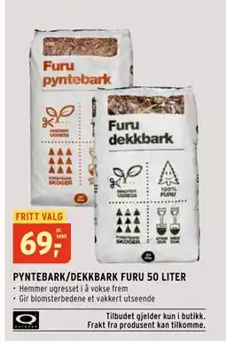 Montér PYNTEBARK/DEKKBARK FURU 50 LITER tilbud