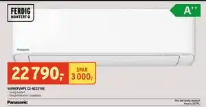 Montér VARMEPUMPE CS-NZ25YKE tilbud