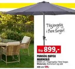 Bauhaus PARASOLL NAPOLI MARINEBLÅ tilbud