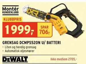Montér GRENSAG DCMPS520N U/ BATTERI tilbud