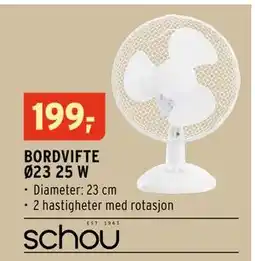 Montér BORDVIFTE Ø23 25 W tilbud