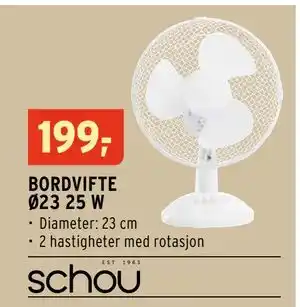 Montér BORDVIFTE Ø23 25 W tilbud