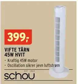 Montér VIFTE TÅRN 45W HVIT tilbud