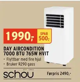 Montér DAY AIRCONDITION 7000 BTU 765W HVIT tilbud