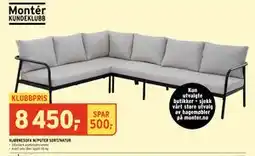 Montér HJØRNESOFA M/PUTER SORT/NATUR tilbud
