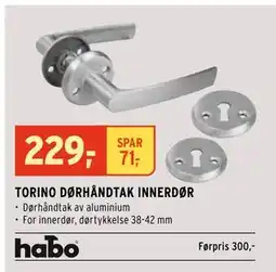 Montér TORINO DØRHÅNDTAK INNERDØR tilbud