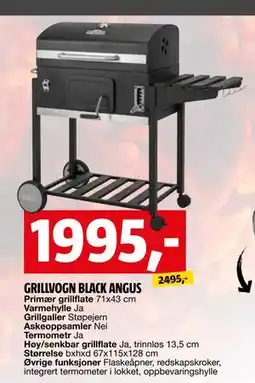 Bauhaus GRILLVOGN BLACK ANGUS tilbud