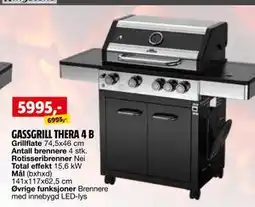 Bauhaus GASSGRILL THERA 4 B tilbud