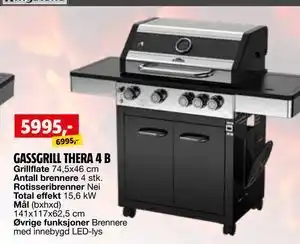 Bauhaus GASSGRILL THERA 4 B tilbud