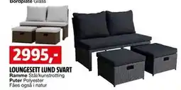 Bauhaus LOUNGESETT LUND SVART tilbud