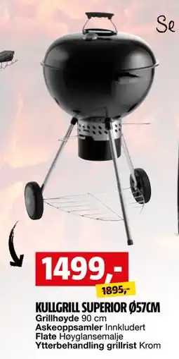 Bauhaus KULLGRILL SUPERIOR Ø57CM tilbud