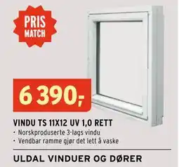 Montér VINDU TS 11X12 UV 1,0 RETT tilbud
