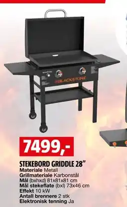 Bauhaus STEKEBORD GRIDDLE 28” tilbud