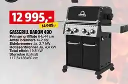 Bauhaus GASSGRILL BARON 490 tilbud
