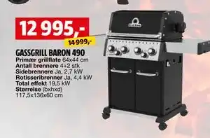 Bauhaus GASSGRILL BARON 490 tilbud