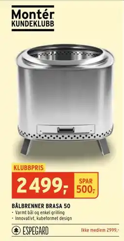 Montér BÅLBRENNER BRASA 50 tilbud