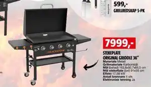 Bauhaus STEKEPLATE ORIGINAL GRIDDLE 36” tilbud
