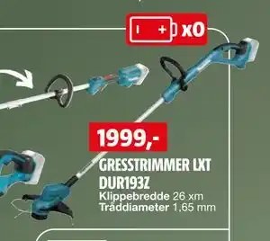 Bauhaus GRESSTRIMMER LXT DUR193Z tilbud