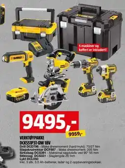 Bauhaus VERKTØYPAKKE DCK551P3T-QW 18V tilbud