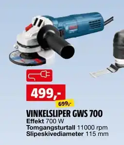 Bauhaus VINKELSLIPER GWS 700 tilbud