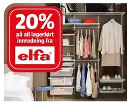 Bauhaus 20% på all lagerført innredning fra elfa tilbud