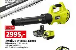 Bauhaus LØVBLÅSER RY18BLXD-150 18V tilbud