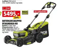 Bauhaus BATTERIGRESSKLIPPER RY36LMX46A-140 tilbud