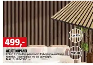 Bauhaus AKUSTIKKPANEL tilbud