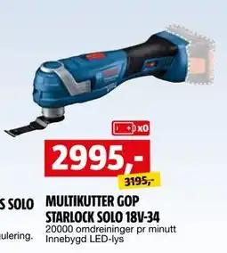 Bauhaus MULTIKUTTER GOP STARLOCK SOLO 18V-34 tilbud