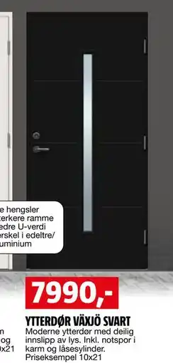 Bauhaus YTTERDØR VÄXJÖ SVART tilbud