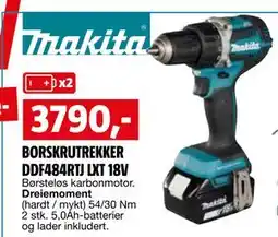 Bauhaus BORSKRUTREKKER DDF484RTJ LXT 18V tilbud