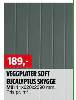 Bauhaus VEGGPLATER SOFT EUCALYPTUS SKYGGE tilbud