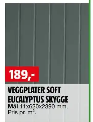 Bauhaus VEGGPLATER SOFT EUCALYPTUS SKYGGE tilbud