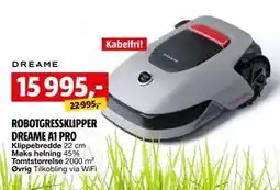 Bauhaus ROBOTGRESSKLIPPER DREAME A1 PRO tilbud
