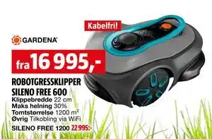 Bauhaus ROBOTGRESSKLIPPER SILENO FREE 600 tilbud