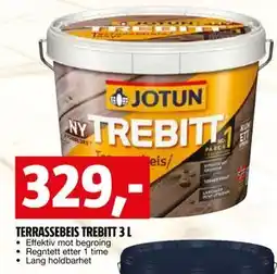 Bauhaus TERRASSEBEIS TREBITT 3 L tilbud