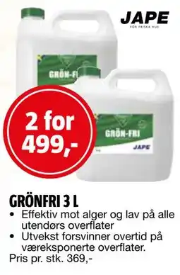 Bauhaus GRÖNFRI 3 L tilbud