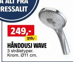 Bauhaus HÅNDDUSJ WAVE tilbud