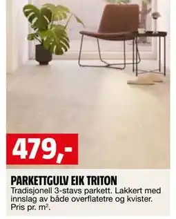 Bauhaus PARKETTGULV EIK TRITON tilbud