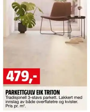 Bauhaus PARKETTGULV EIK TRITON tilbud