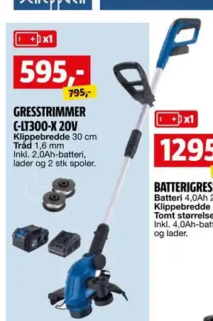 Bauhaus GRESSTRIMMER C-LT300-X 20V tilbud