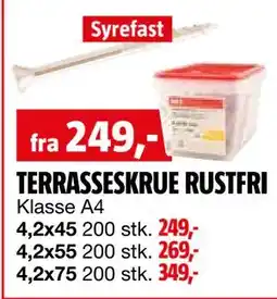 Bauhaus TERRASSESKRUE RUSTFRI tilbud