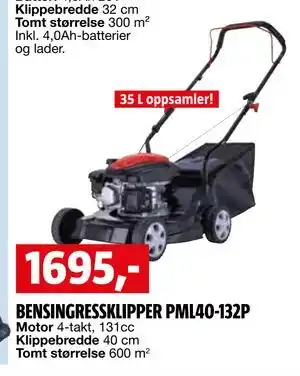 Bauhaus BENSINGRESSKLIPPER PML40-132P tilbud
