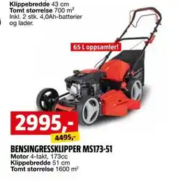 Bauhaus BENSINGRESSKLIPPER MS173-51 tilbud