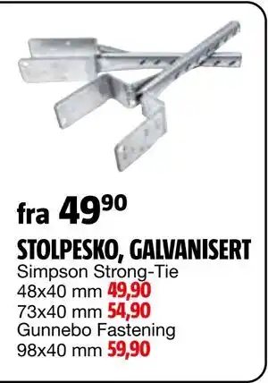 Bauhaus STOLPESKO, GALVANISERT tilbud